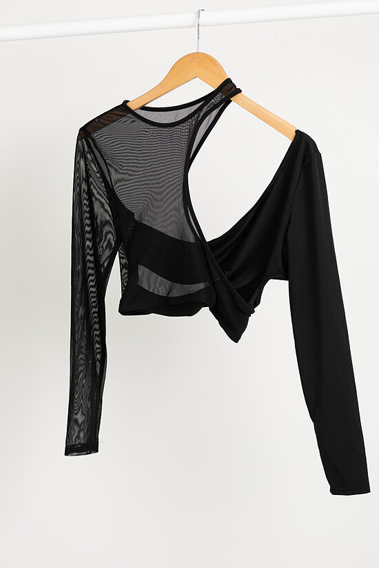 Shein melns asimetrisks tīkla (mesh) topiņš